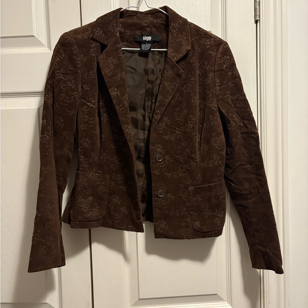 Togo Brown Corduroy Textured Jacket